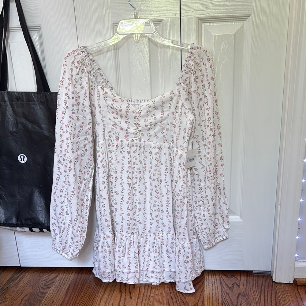 Altar'd State Gray Long Sleeve Sundress